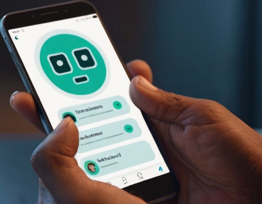 a person using a chatbot