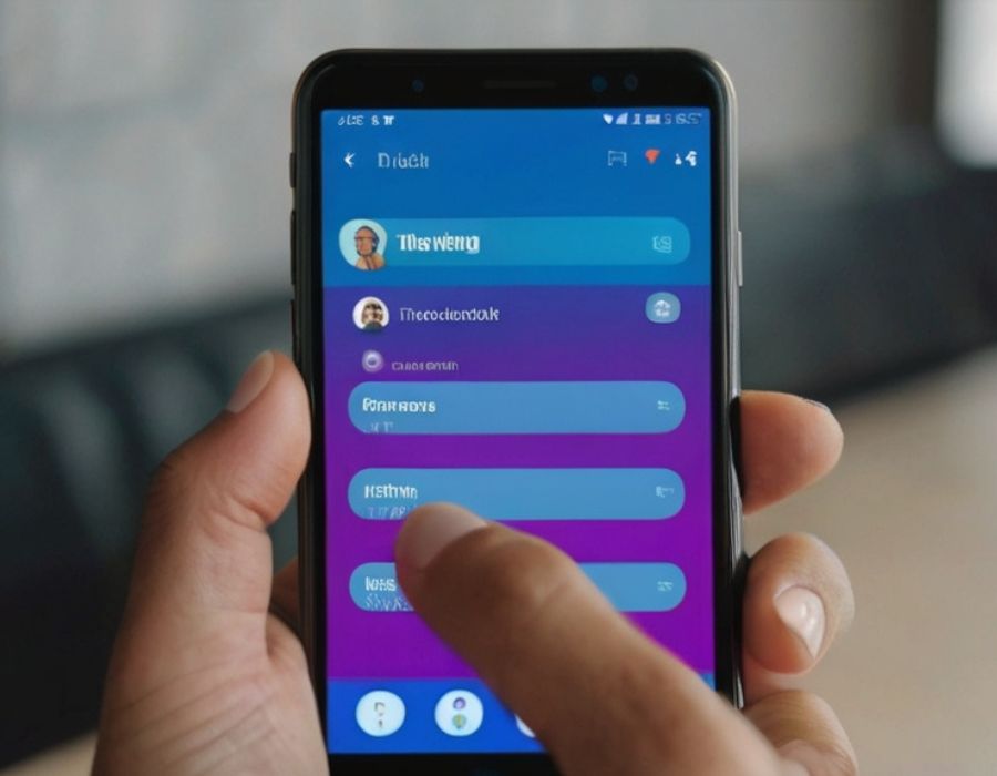 a person using a chatbot