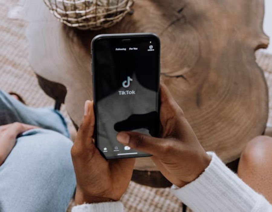 a person using the Tiktok app