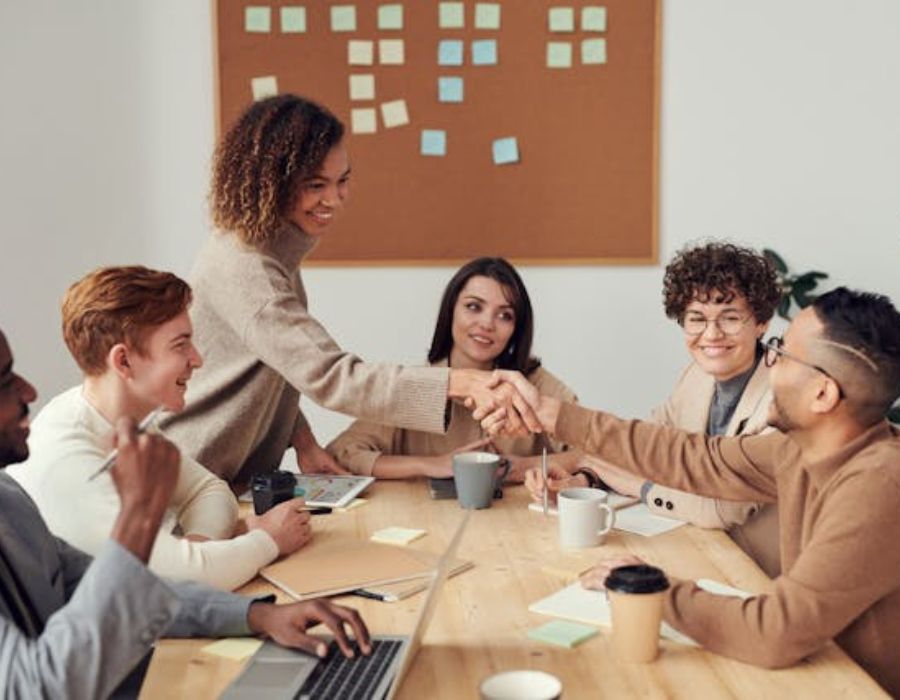Colleagues Shaking each other's Hands