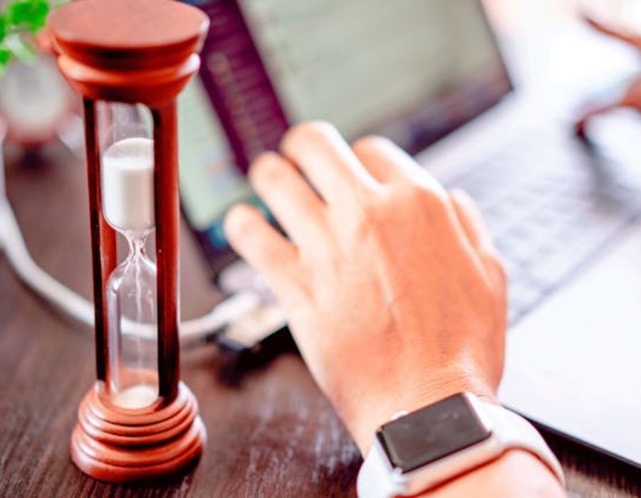 a timer ticking down on a table