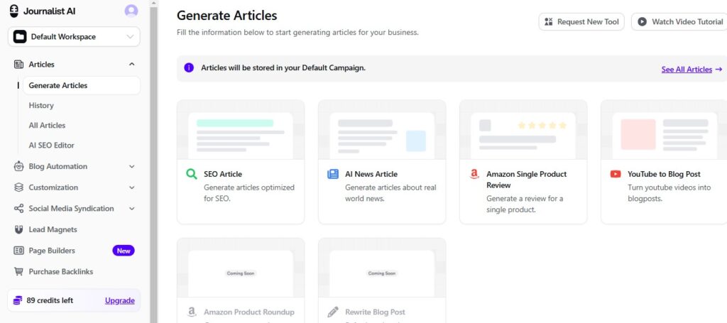 journalist AI features