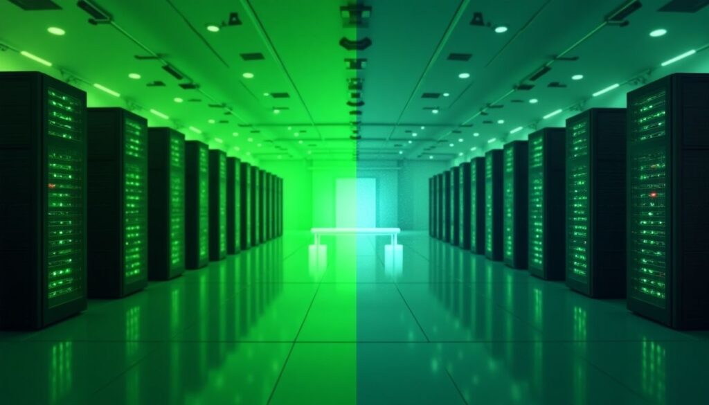 depiction of truehost and hostpinnacle server rooms comparison